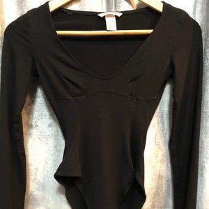 H&M Deep V-neck Long Sleeve Bodysuit